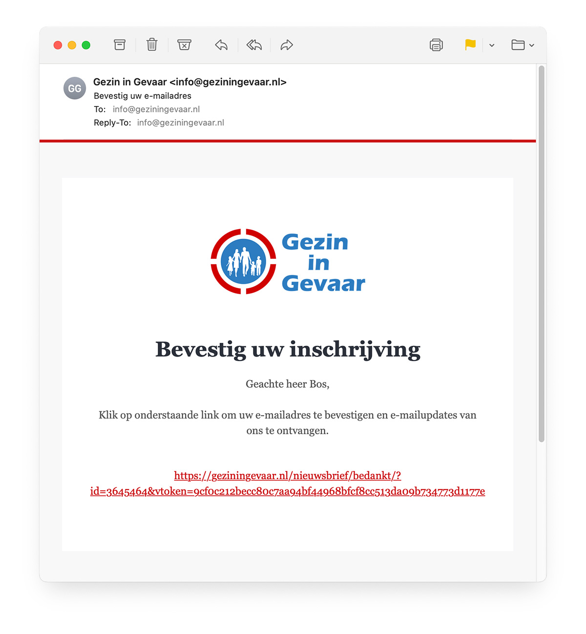 Bevestig uw e-mailadres.